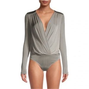 Free People Tops | Free People
Surplice Neck Bodysuit Grey | Medium